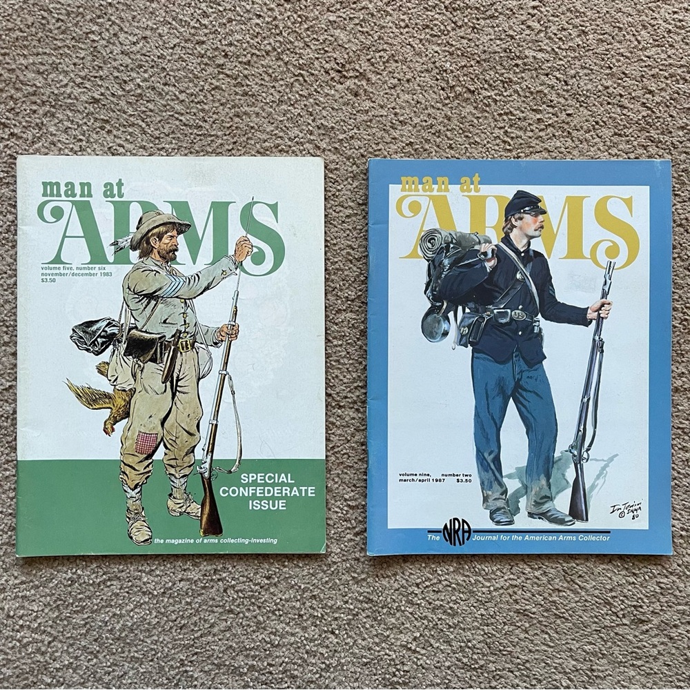 Lot of 2 1980s Vtg Man at Arms Magazines  - Special Confederate Issues